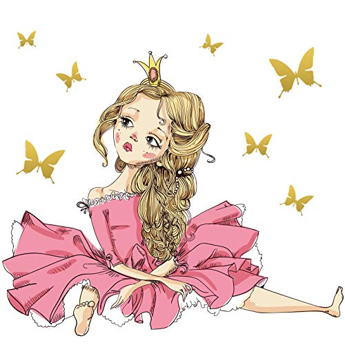 Little Deco Wandtattoo Prinzessin I (BxH) 35 x 30 cm I Kinderzimmer Babyzimmer Kinder Aufkleber Sticker Wandaufkleber Wandsticker Klebeposter Stickers Kind DL156 von Little Deco