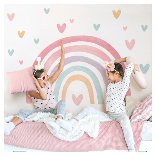 Little Deco Wandtattoo Regenbogen mit Herzen pink grün gelb DL5092 XL Little Deco Wandtattoo Regenbogen mit Herzen pink grün gelb DL5092 XL von Little Deco