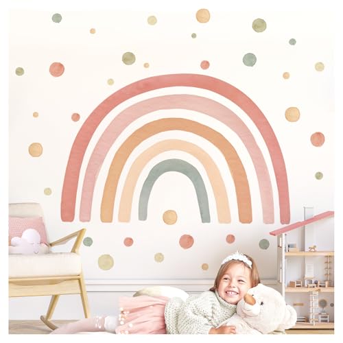 Little Deco Wandtattoo Regenbogen mit Punkten rot gelb grün DL5086 XL Little Deco Wandtattoo Regenbogen mit Punkten rot gelb grün DL5086 XL von Little Deco