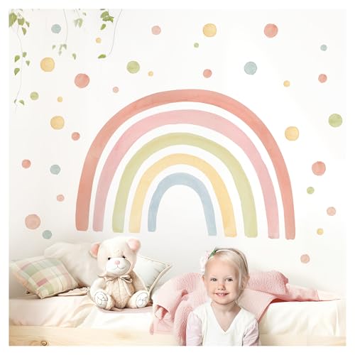 Little Deco Wandtattoo Regenbogen mit Punkten rot grün gelb DL5084 XL Little Deco Wandtattoo Regenbogen mit Punkten rot grün gelb DL5084 XL von Little Deco