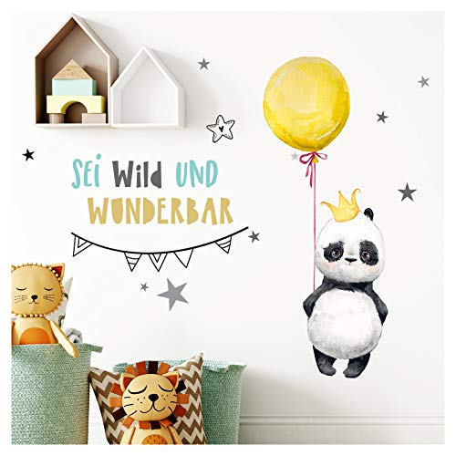 Little Deco Wandtattoo Sei wild & Panda DL201 von Little Deco