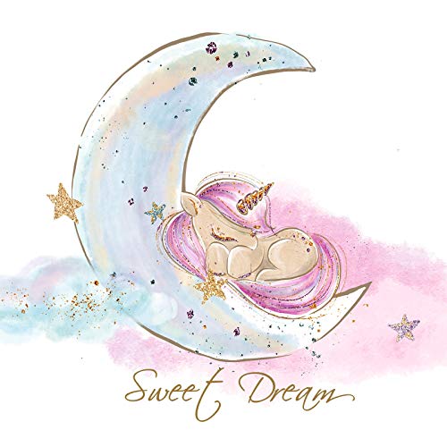 Little Deco Wandtattoo Sweet Dream Einhorn & Mond I (BxH) 92 x 60 cm I Kinderzimmer Babyzimmer Aufkleber Sticker Wandaufkleber Wandsticker Klebeposter DL157 von Little Deco