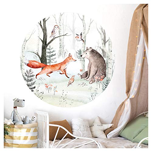 Little Deco Wandtattoo Waldtiere Fuchs Bär Eule Vögel DL556 M - 60 cm Little Deco Wandtattoo Waldtiere Fuchs Bär Eule Vögel DL556 M - 60 cm von Little Deco