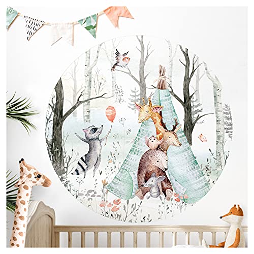 Little Deco Wandtattoo Waldtiere Giraffe Reh Bär Maus & Zelt DL633 M - 60 cm Little Deco Wandtattoo Waldtiere Giraffe Reh Bär Maus & Zelt DL633 M - 60 cm von Little Deco