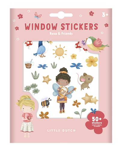 Little Dutch 125582 Fensteraufkleber/Sticker - Rosa & Friends von Little Dutch