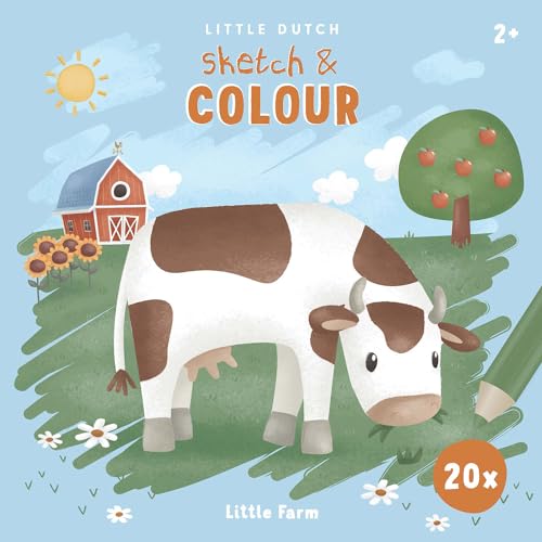 Little Dutch 125650 Malbuch/Colouring Book - Little Farm von Little Dutch