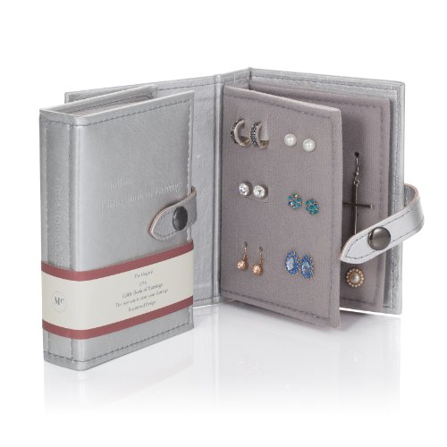 Little Book of Earrings - Schmuckschatulle für Ohrringe - Hält 12 Paar Ohrringe auf 2 Seiten - Silber Little Book of Earrings - Schmuckschatulle für Ohrringe - Hält 12 Paar Ohrringe auf 2 Seiten - Silber von Little Shop Of