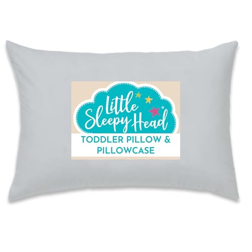 Little Sleepy Head Kleinkindkissen mit Kissenbezug, 33 x 45 cm, Kinderkissen zum Schlafen, bessere Nackenstütze, ergonomisches Kissen und Kleinkind-Kissenbezug, beste Kissen für Kinder, Grau Little Sleepy Head Kleinkindkissen mit Kissenbezug, 33 x 45 cm, Kinderkissen zum Schlafen, bessere Nackenstütze, ergonomisches Kissen und Kleinkind-Kissenbezug, beste Kissen für Kinder, Grau von Little Sleepy Head