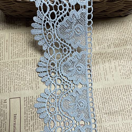 9 CM Breite Europa Krone muster Inelastische Stickerei Spitzenbesatz, Vorhang Tischdecke Slipcover Braut Selbermachen-Kleidung/Zubehör (1,8 Meter in einem Paket) (grau) von Little lane lace