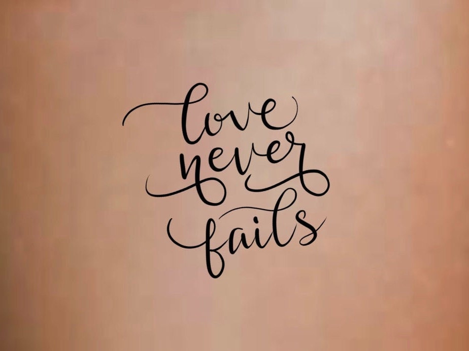Love Never Fails Temporäres Tattoo von LittleCuteTattoo