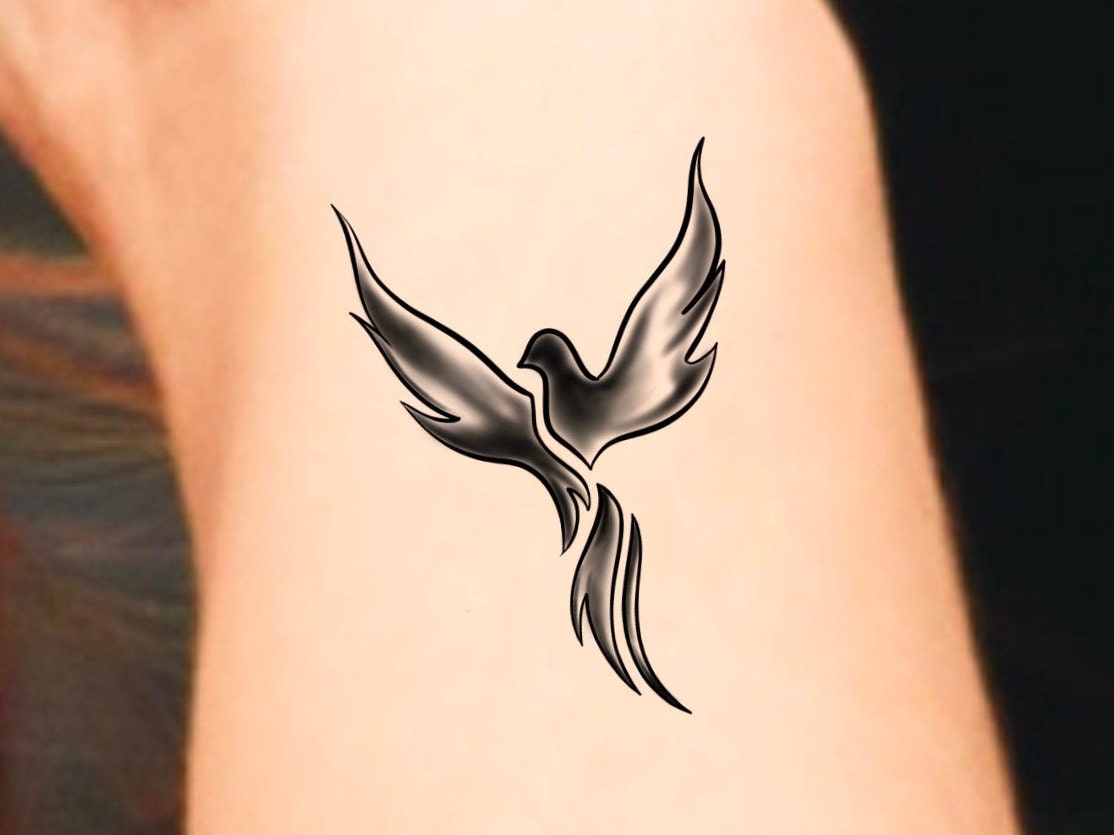 Phoenix Temporäres Tattoo/Tier Tattoo Vogel von LittleCuteTattoo