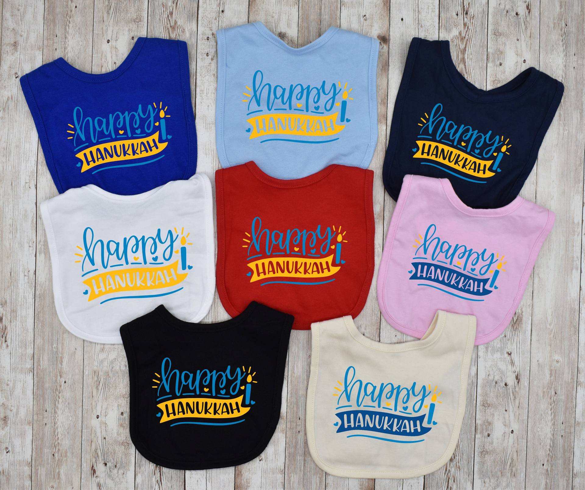Happy Chanukka Lätzchen - Baby Sabber Happy Chanukka Lätzchen - Baby Sabber von LittleSnuggleShop
