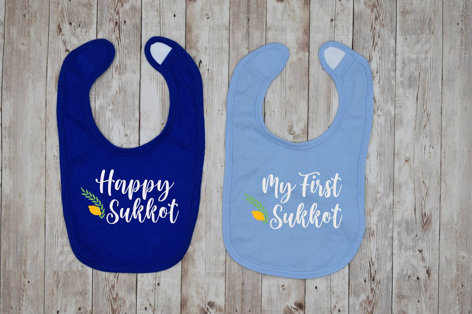 Sukkot Bib - Happy My First Baby Drool Craft von LittleSnuggleShop
