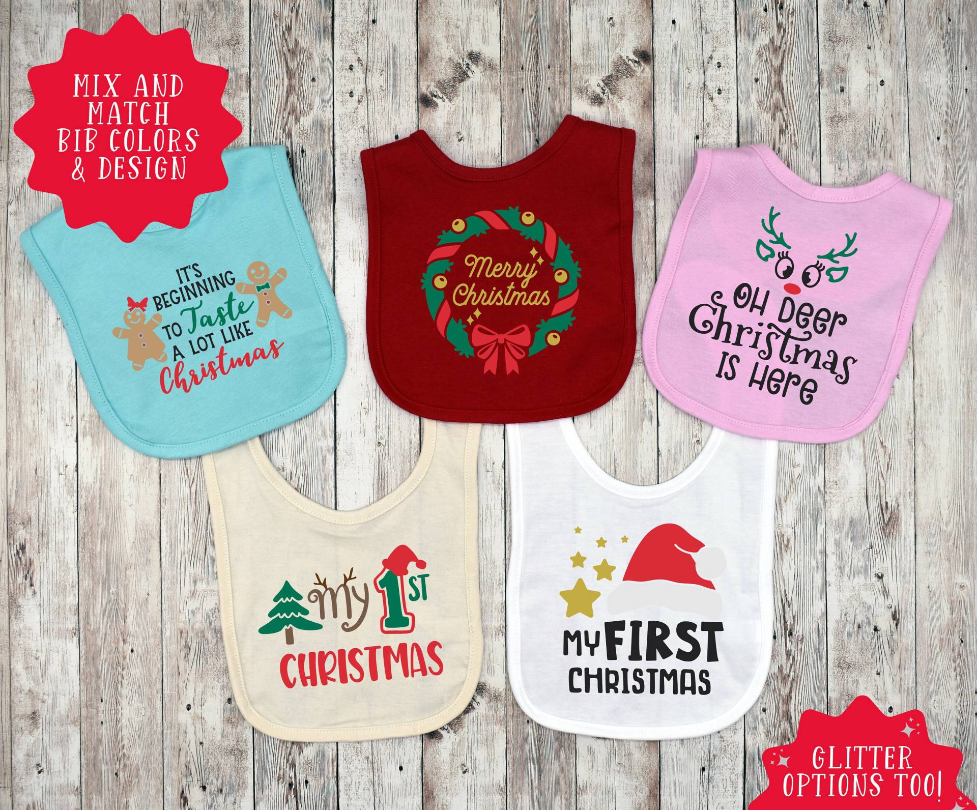 Weihnachtslätzchen - Babys Erstes Weihnachten Baby- Und Kleinkindlätzchen Sabberlätzchen Weihnachtslätzchen - Babys Erstes Weihnachten Baby- Und Kleinkindlätzchen Sabberlätzchen von LittleSnuggleShop