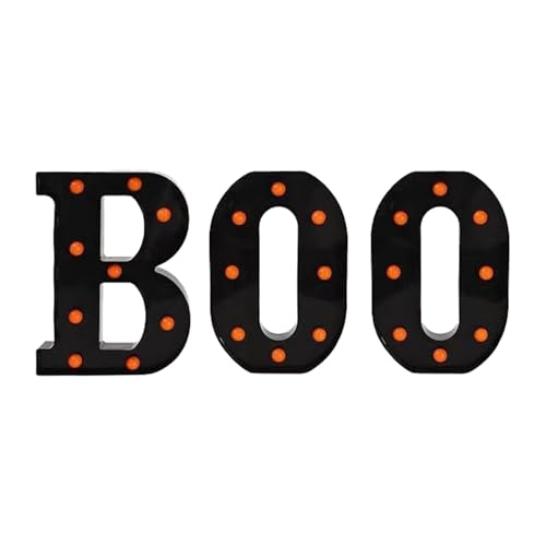 Halloween Dekorationen-3 LED Marquee Licht auf Buchstaben "BOO" Zeichen Halloween Dekor für Küche Tischplatte Kamin Mantel Party Indoor Halloween Dekorationen-3 LED Marquee Licht auf Buchstaben "BOO" Zeichen Halloween Dekor für Küche Tischplatte Kamin Mantel Party Indoor von Littleboyny