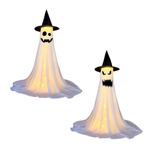 Halloween Dekorationen Ghost Lichter,Angst Ghost Dekor mit Spooky Party Geschenke,Halloween Pfad Lichter für Vorderste Veranda/Garten/Garten/Home/Ghost Party Dekor Warm Weiß Halloween Dekorationen Ghost Lichter,Angst Ghost Dekor mit Spooky Party Geschenke,Halloween Pfad Lichter für Vorderste Veranda/Garten/Garten/Home/Ghost Party Dekor Warm Weiß von Littleboyny