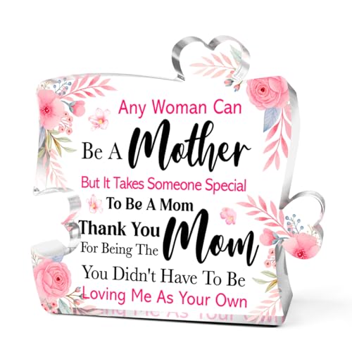 Acryl-Block-Puzzle, Aufschrift "Any Woman Can be a Mother", Geschenkidee für Mütter, Schreibtischdekoration, Happy Birthday Mom from Daughter, To My Mom Acryl-Tischdekoration, Geschenke Acryl-Block-Puzzle, Aufschrift "Any Woman Can be a Mother", Geschenkidee für Mütter, Schreibtischdekoration, Happy Birthday Mom from Daughter, To My Mom Acryl-Tischdekoration, Geschenke von Littlefa