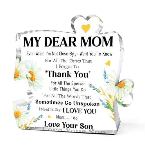 Acryl-Puzzleteil mit Aufschrift "Even when I'm Not Close By Acryl", Geschenkidee für Mütter, Schreibtischdekoration, Happy Birthday Mom from Daughter, To My Mom Acryl-Tischdekoration Acryl-Puzzleteil mit Aufschrift "Even when I'm Not Close By Acryl", Geschenkidee für Mütter, Schreibtischdekoration, Happy Birthday Mom from Daughter, To My Mom Acryl-Tischdekoration von Littlefa