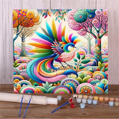 Bunte Vogellandschaft -Malen nach Zahlen für Erwachsene,DIY Handgemalt Ölgemälde-Set auf Leinwand mit Pinseln und Acrylpigment für Kinder Anfänger Kunst für Heimdekoration Geschenk mit Rahmen,30x30cm Bunte Vogellandschaft -Malen nach Zahlen für Erwachsene,DIY Handgemalt Ölgemälde-Set auf Leinwand mit Pinseln und Acrylpigment für Kinder Anfänger Kunst für Heimdekoration Geschenk mit Rahmen,30x30cm von Lituor