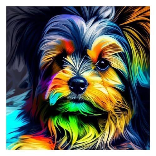 Farbige Yorkshire Terrier Diamond Painting Kits für Erwachsene,5D Hund Diamond Painting Kits Round Full Drill DIY Diamond Painting Kits für Anfänger Diamond Art Kreuzstich Malerei Home Dekor Farbige Yorkshire Terrier Diamond Painting Kits für Erwachsene,5D Hund Diamond Painting Kits Round Full Drill DIY Diamond Painting Kits für Anfänger Diamond Art Kreuzstich Malerei Home Dekor von Lituor