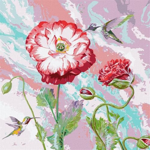 Lituor Blumenvögel -Malen nach Zahlen für Erwachsene,DIY Handgemalt Ölgemälde-Set auf Leinwand mit Pinseln und Acrylpigment für Kinder Anfänger Kunst für Heimdekoration Geschenk mit Rahmen,30x30cm Lituor Blumenvögel -Malen nach Zahlen für Erwachsene,DIY Handgemalt Ölgemälde-Set auf Leinwand mit Pinseln und Acrylpigment für Kinder Anfänger Kunst für Heimdekoration Geschenk mit Rahmen,30x30cm von Lituor
