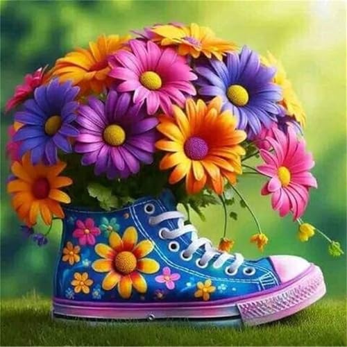 Lituor Daisy Schuhe Diamond Painting Erwachsene,5D Blumen Diamant Painting Bilder Anfänger DIY Runder Vollbohrer Stickerei Kreuzstich Diamanten Malerei Geschenke Home Wand Dekor 40x40cm Lituor Daisy Schuhe Diamond Painting Erwachsene,5D Blumen Diamant Painting Bilder Anfänger DIY Runder Vollbohrer Stickerei Kreuzstich Diamanten Malerei Geschenke Home Wand Dekor 40x40cm von Lituor