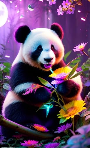 Lituor Diamond Painting Panda-Blume,5D Großes Diamond Painting für Erwachsene,Tierlandschaft DIY Diamant Painting Bilder,Voll Runder Strass Stickerei Kristall Diamant Malerei Home Wall Décor 60x120cm Lituor Diamond Painting Panda-Blume,5D Großes Diamond Painting für Erwachsene,Tierlandschaft DIY Diamant Painting Bilder,Voll Runder Strass Stickerei Kristall Diamant Malerei Home Wall Décor 60x120cm von Lituor