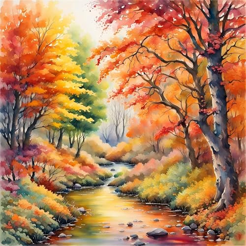 Malen nach Zahlen Erwachsene,Aquarell Wald Malen Nach Zahlen Set für Kinder Anfänger DIY Digital Ölgemälde Kits auf Leinwand mit Pinseln und Acrylpigment ohne Rahmen für Home Wall Decor 70x70cm Malen nach Zahlen Erwachsene,Aquarell Wald Malen Nach Zahlen Set für Kinder Anfänger DIY Digital Ölgemälde Kits auf Leinwand mit Pinseln und Acrylpigment ohne Rahmen für Home Wall Decor 70x70cm von Lituor