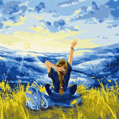 Malen nach Zahlen Erwachsene,Feldmädchen Malen Nach Zahlen Set für Kinder Anfänger DIY Digital Ölgemälde Kits auf Leinwand mit Pinseln und Acrylpigment ohne Rahmen für Home Wall Decor 70x70cm Malen nach Zahlen Erwachsene,Feldmädchen Malen Nach Zahlen Set für Kinder Anfänger DIY Digital Ölgemälde Kits auf Leinwand mit Pinseln und Acrylpigment ohne Rahmen für Home Wall Decor 70x70cm von Lituor