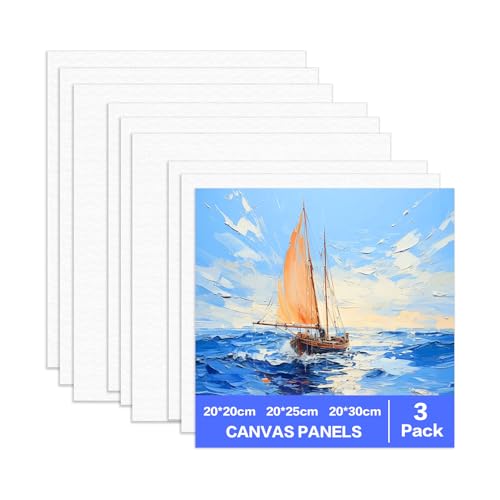 Leinwand zum Bemalen, 9 Stk 100% Reines Baumwolle Segeltuch zum Malen, Vorgespannte Weiße Künstler Leinwand Set, 20x20cm 20x25cm 20x30cm Kleine Keilrahmen Segeltuch für Acryl ölfarben Leinwand zum Bemalen, 9 Stk 100% Reines Baumwolle Segeltuch zum Malen, Vorgespannte Weiße Künstler Leinwand Set, 20x20cm 20x25cm 20x30cm Kleine Keilrahmen Segeltuch für Acryl ölfarben von LiuHancsqd