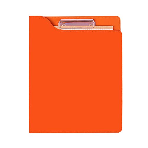Liudan Klemmbrett A4 Multifunktional-Ordner-Leder-Zwischenablage mit verschiedenen Arten von Informationstaschen Business Bindemittel Bequem und praktisch Klemmbrett Mappe (Color : Orange) von Liudan