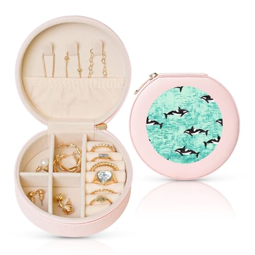 Liulannq Biologische runde Schmuckschatulle aus Leder im Pazifik-Ozean Liulannq Biologische runde Schmuckschatulle aus Leder im Pazifik-Ozean von Liulannq