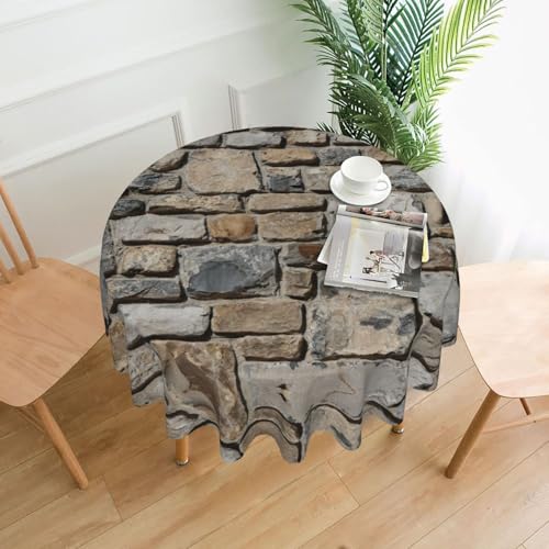 Liulannq Retro-Tischdecke, rund, dekorativ, lang, 152,4 cm von Liulannq