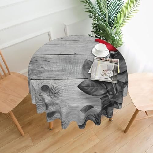 Liulannq Rote Rose 2 Tischdecke, rund, dekorativ, lang, 152,4 cm von Liulannq