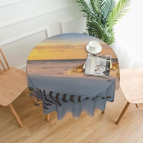 Liulannq Sanddünen Tischdecke, rund, dekorativ, lang, 152,4 cm von Liulannq