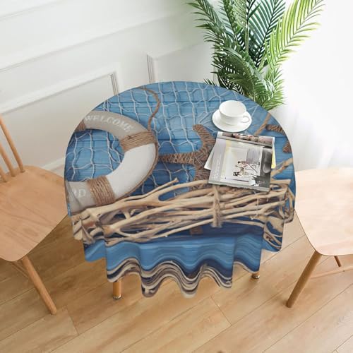 Liulannq Seestern-Tischdecke, rund, dekorativ, lang, 152,4 cm Liulannq Seestern-Tischdecke, rund, dekorativ, lang, 152,4 cm von Liulannq