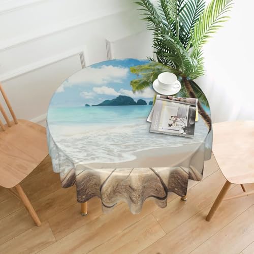 Liulannq Sommer-Strand-Tischdecke, rund, dekorativ, lang, 152,4 cm Liulannq Sommer-Strand-Tischdecke, rund, dekorativ, lang, 152,4 cm von Liulannq