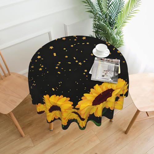 Liulannq Sonnenblumen-Tischdecke, rund, dekorativ, lang, 1 Stück Liulannq Sonnenblumen-Tischdecke, rund, dekorativ, lang, 1 Stück von Liulannq