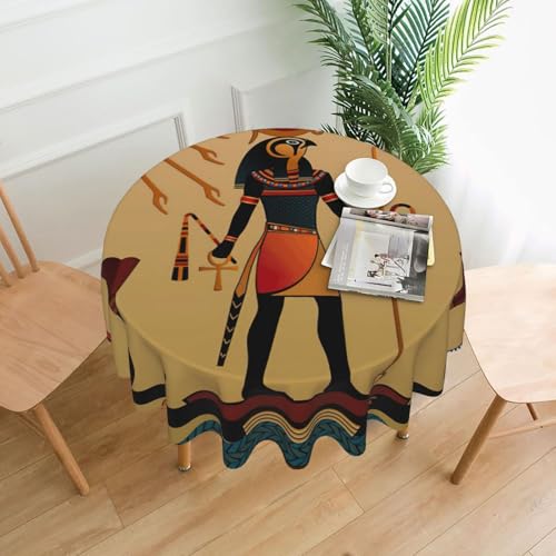 Liulannq Sun Tischdecke, altägyptische Zeitlose Anmut, rund, dekorativ, lang, 152,4 cm von Liulannq