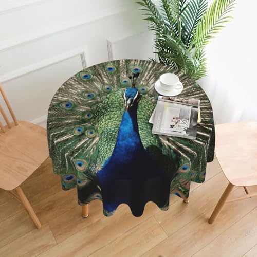 Liulannq The Peacock Tischdecke, rund, dekorativ, lang, 152,4 cm Liulannq The Peacock Tischdecke, rund, dekorativ, lang, 152,4 cm von Liulannq