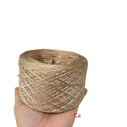 1 Stück Spitzengarn aus reiner Baumwolle und Seide – Cooles handgestricktes Sommer-Hakennadel-Ahle-Rock-Wollknäuel, weicher Stoff for Kleidung(Caramel pudding) von LiuliuBull