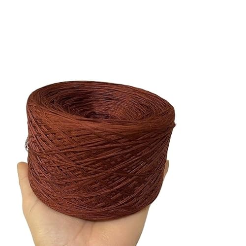 1 Stück Spitzengarn aus reiner Baumwolle und Seide – Cooles handgestricktes Sommer-Hakennadel-Ahle-Rock-Wollknäuel, weicher Stoff for Kleidung(Chestnut red) von LiuliuBull