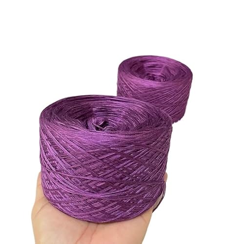 1 Stück Spitzengarn aus reiner Baumwolle und Seide – Cooles handgestricktes Sommer-Hakennadel-Ahle-Rock-Wollknäuel, weicher Stoff for Kleidung(Eggplantpurple) von LiuliuBull