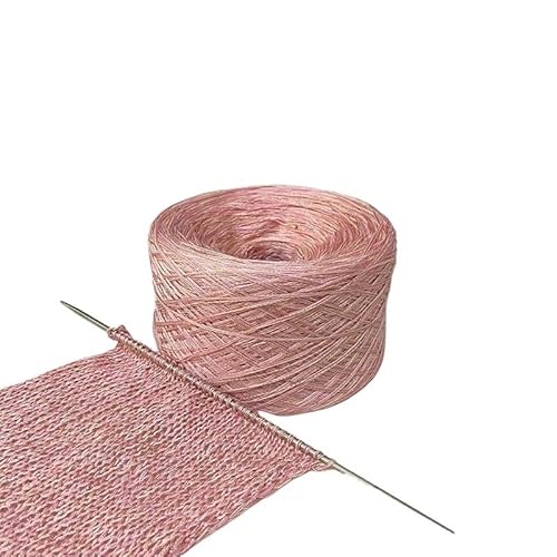 1 Stück Spitzengarn aus reiner Baumwolle und Seide – Cooles handgestricktes Sommer-Hakennadel-Ahle-Rock-Wollknäuel, weicher Stoff for Kleidung(Flash silk pink) von LiuliuBull