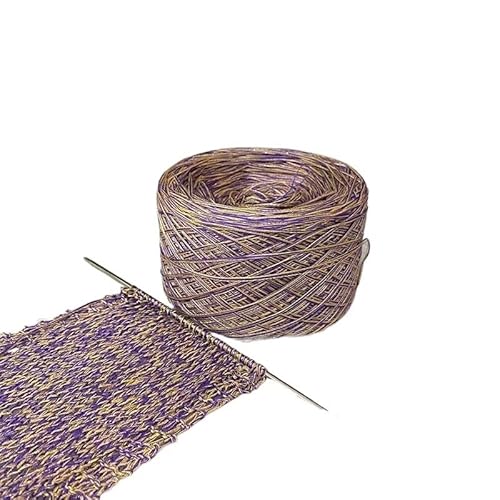 1 Stück Spitzengarn aus reiner Baumwolle und Seide – Cooles handgestricktes Sommer-Hakennadel-Ahle-Rock-Wollknäuel, weicher Stoff for Kleidung(Flash yellow) von LiuliuBull