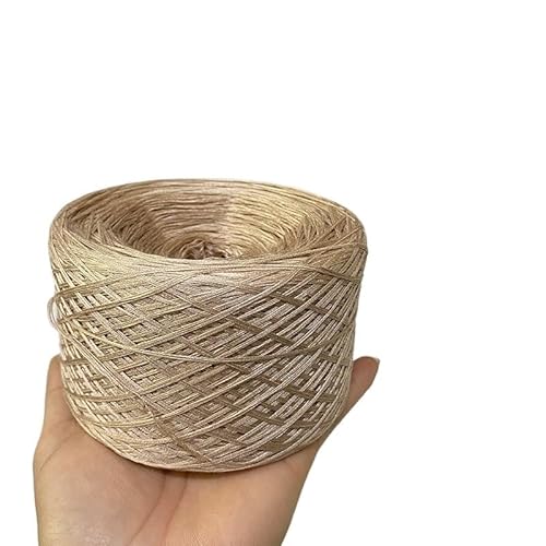 1 Stück Spitzengarn aus reiner Baumwolle und Seide – Cooles handgestricktes Sommer-Hakennadel-Ahle-Rock-Wollknäuel, weicher Stoff for Kleidung(Light camel) von LiuliuBull