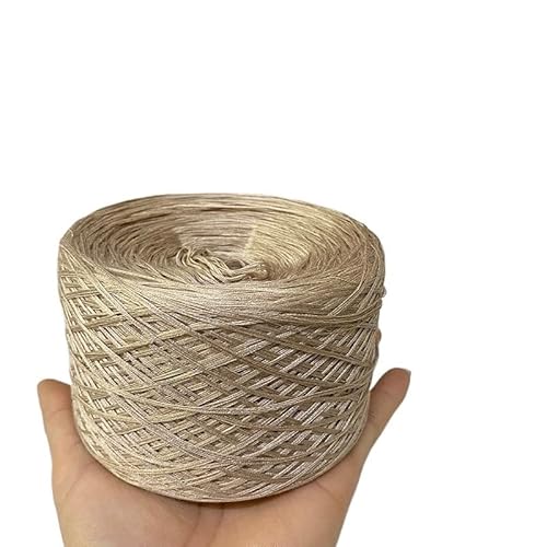 1 Stück Spitzengarn aus reiner Baumwolle und Seide – Cooles handgestricktes Sommer-Hakennadel-Ahle-Rock-Wollknäuel, weicher Stoff for Kleidung(Oats soft thickness) von LiuliuBull