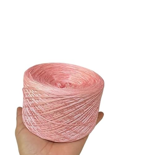 1 Stück Spitzengarn aus reiner Baumwolle und Seide – Cooles handgestricktes Sommer-Hakennadel-Ahle-Rock-Wollknäuel, weicher Stoff for Kleidung(Shrimp powder) von LiuliuBull