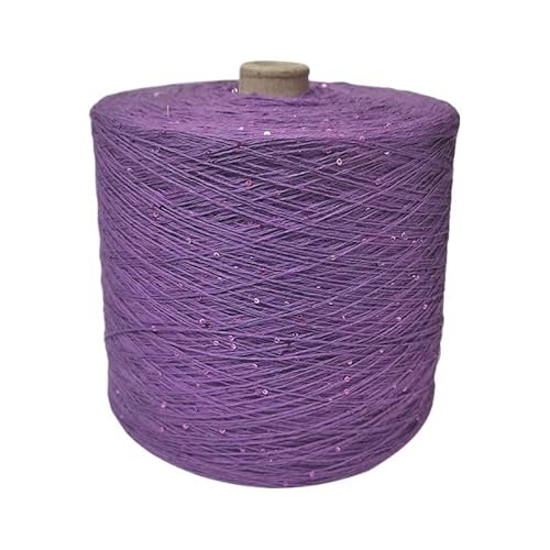 100 g, 800 m, 2 mm, Pailletten-Baumwollgarn for DIY-Strick- und Häkeldekorationen(58Color) von LiuliuBull