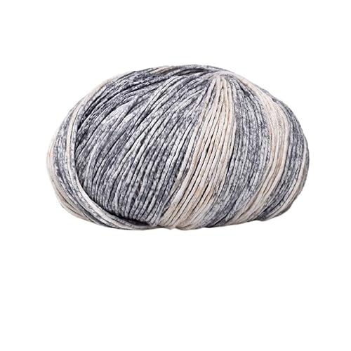 100 g Baumwollgarn for Selberstricken – Segmentfärbung, Wollknäuel aus reiner Baumwolle for Handstrickprojekte(Grey) von LiuliuBull